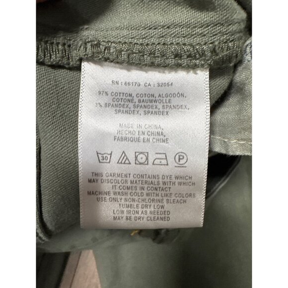 Pilcro and the Letterpress Olive Green Cotton Blend Straight-Leg Womens Pants Si - Picture 5 of 9